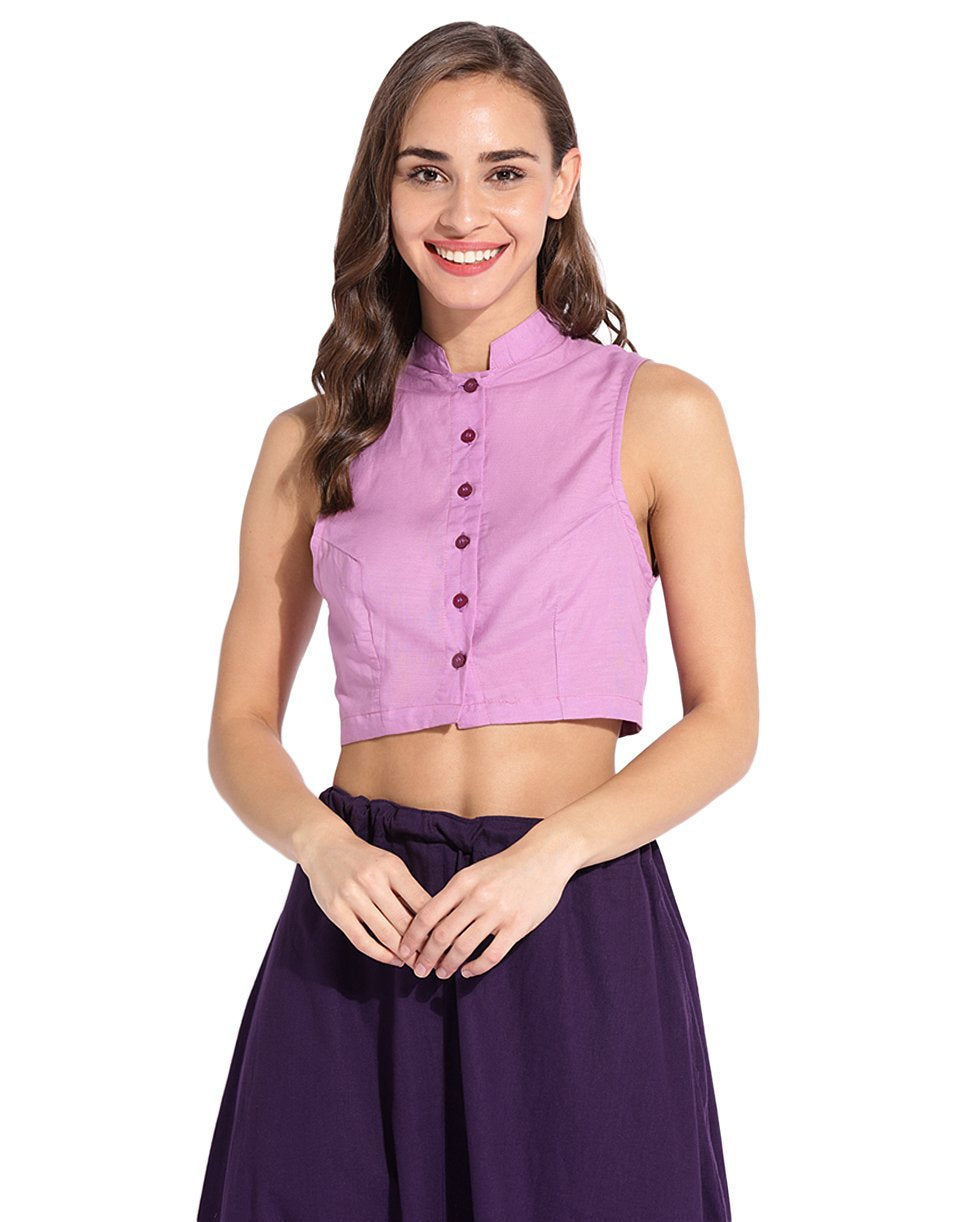 Lilac Bustier Blouse