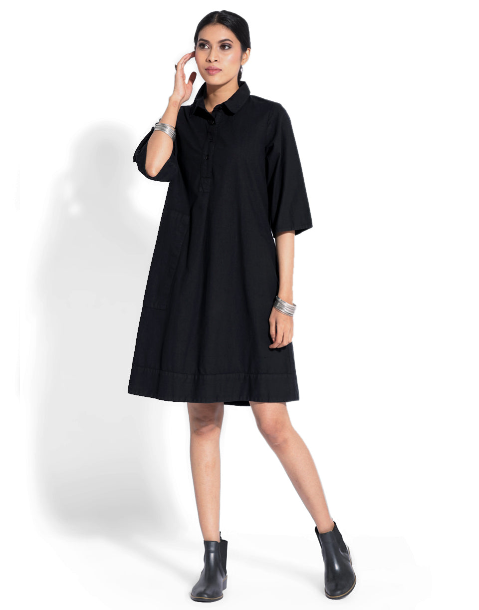 Black Shirt Dress