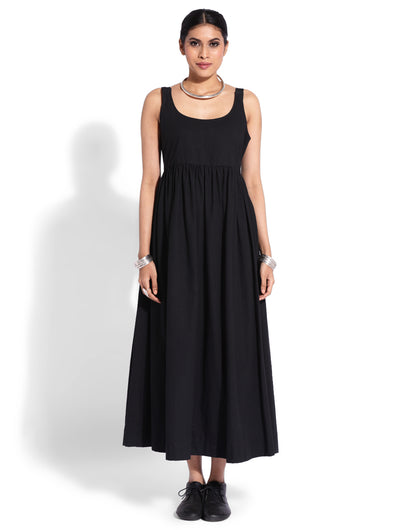 GRASS by Gitika Goyal Black Cotton Pinafore Dress GRASS by Gitika Goyal Black Cotton Pinafore Dress