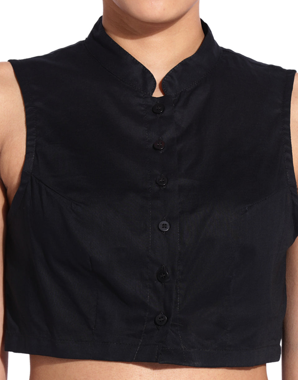 Black Bustier Blouse