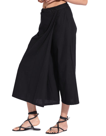 Black Wrap Over Pant