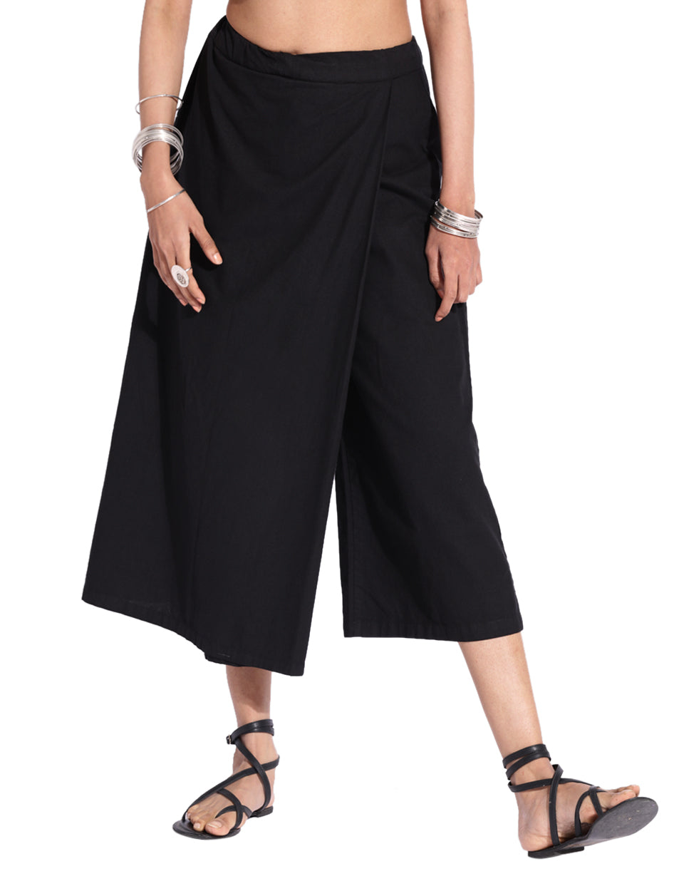 Black Wrap Over Pant