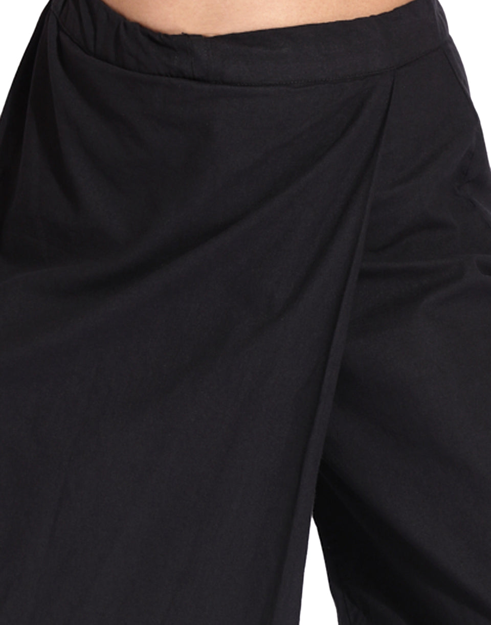 Black Wrap Over Pant