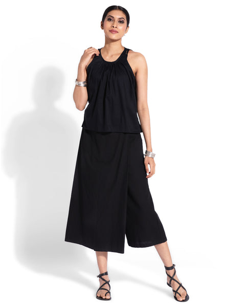 Black Wrap Over Pant