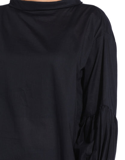 Black Balloon Sleeve Top