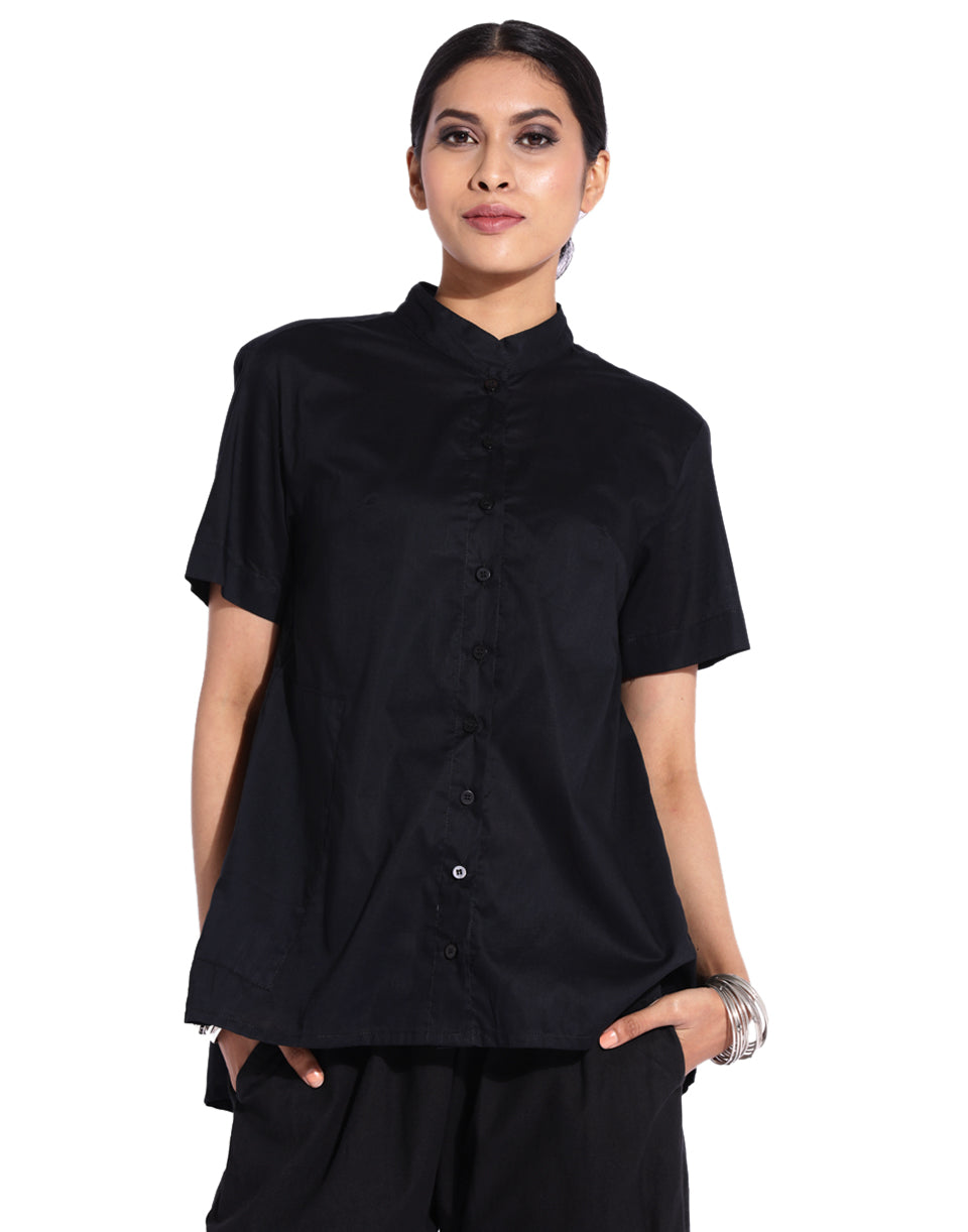 Black Back Flared Shirt