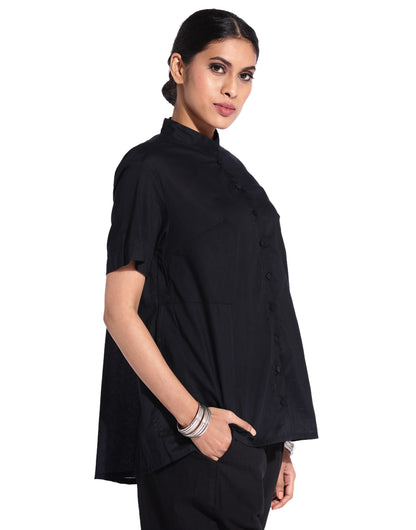 Black Back Flared Shirt