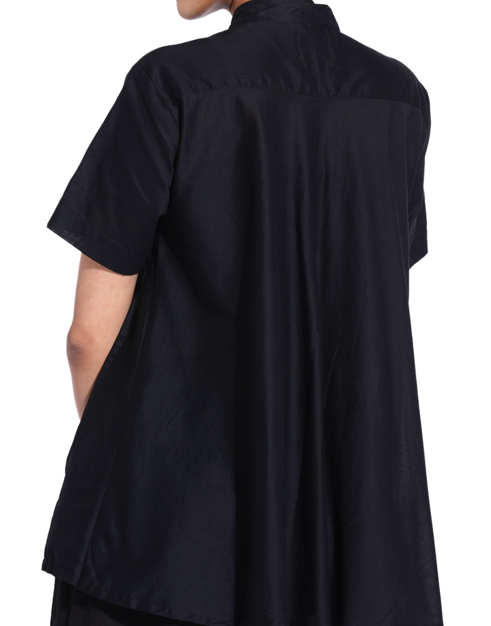 Black Back Flared Shirt