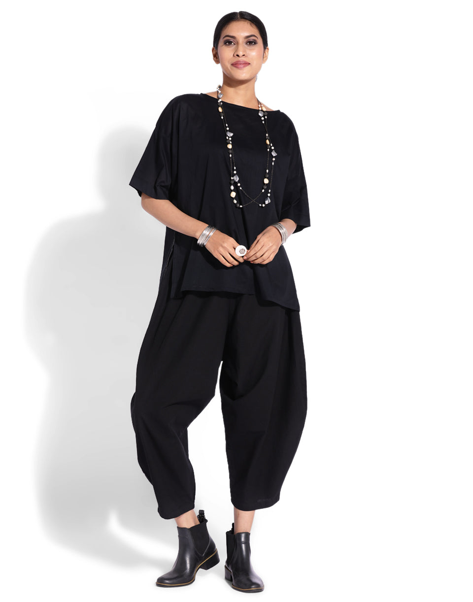 Black Square Sleeve Kaftan