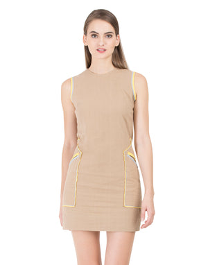 Khaki Lucknow Pocket Dress