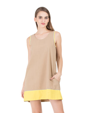Khaki Bangalore Shift Dress