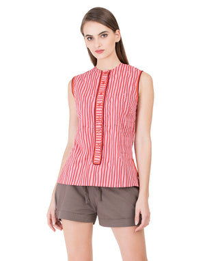 Pink Hand Printed India Top