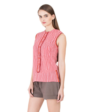 Pink Hand Printed India Top