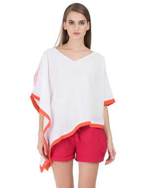 White Goa Asymmetric Kaftan