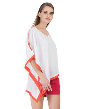 White Goa Asymmetric Kaftan
