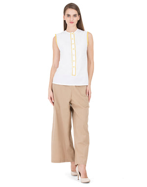 White+Yellow India Top