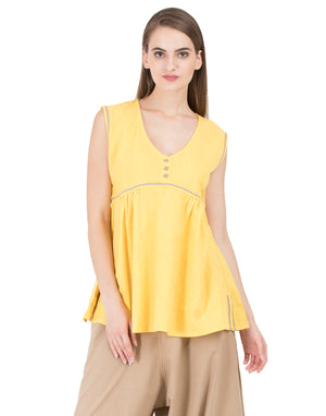 Yellow Khadi Barmer Easy Tunic