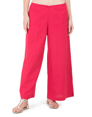 Red Rampur Palazzo Pant
