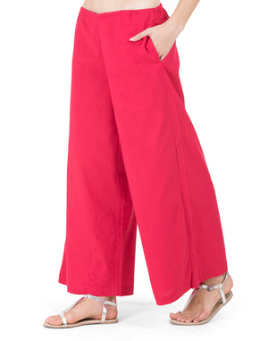 Red Rampur Palazzo Pant