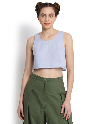 Sky Blue Cropped T-shirt