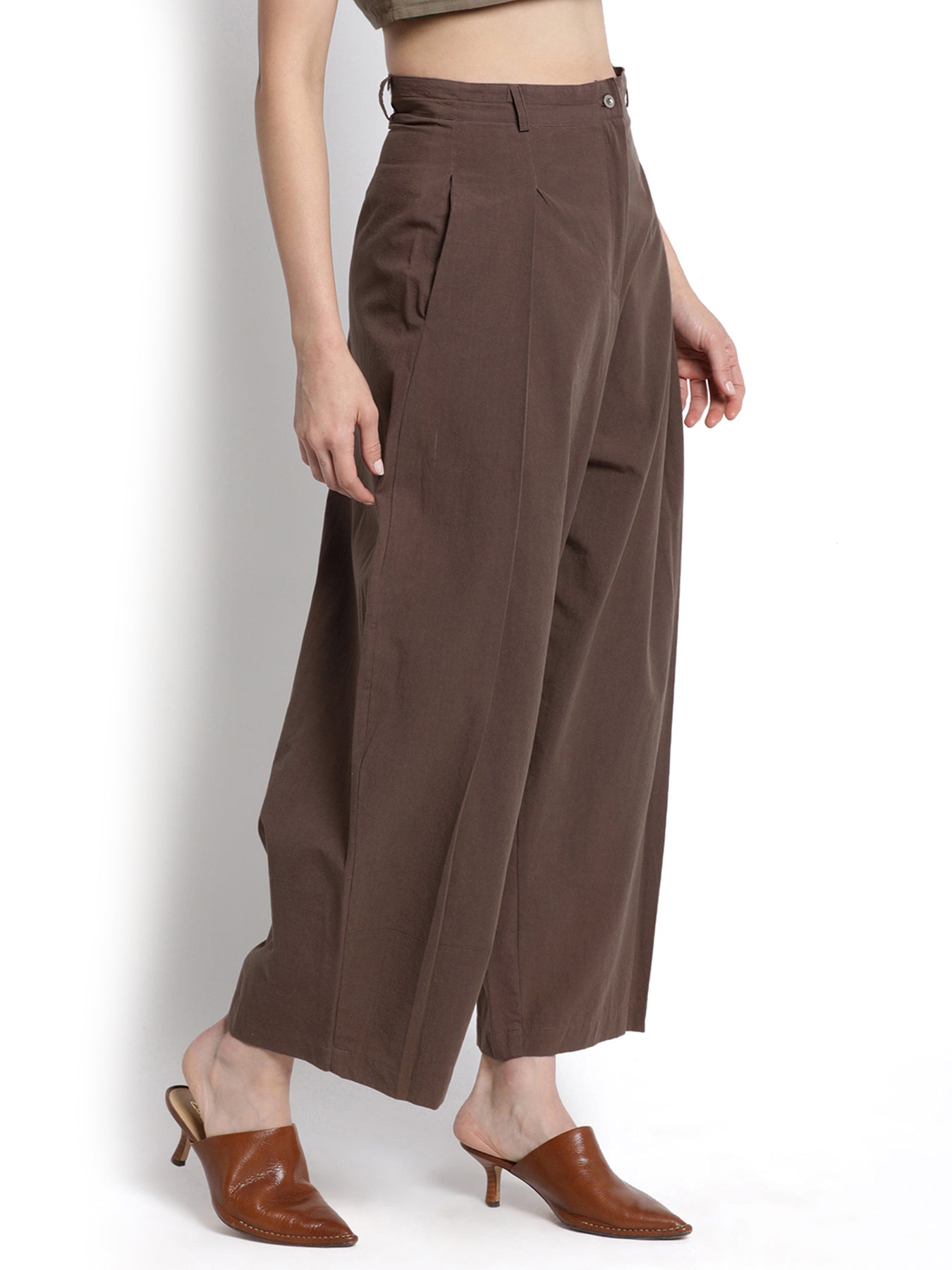 Tobacco Pleated Pant