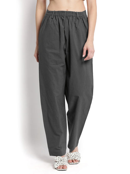 Dark Grey Front Gather Pant