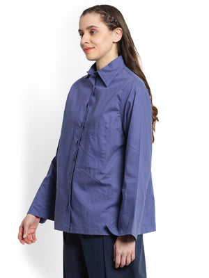 Navy Blue Long cuff shirt