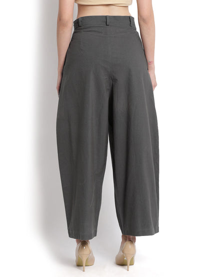 Dark Grey Pleated Pant