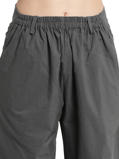 Dark Grey Front Gather Pant