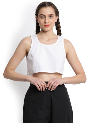 White Cropped T-shirt