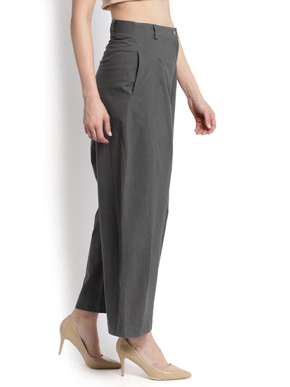 Dark Grey Pleated Pant