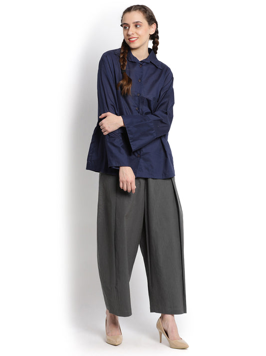 Dark Grey Pleated Pant