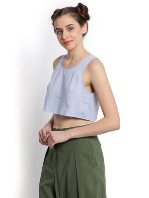 Sky Blue Cropped T-shirt