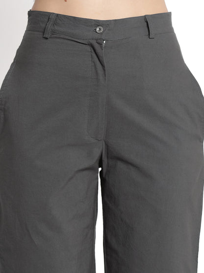 Dark grey Narrow Cropped Pant