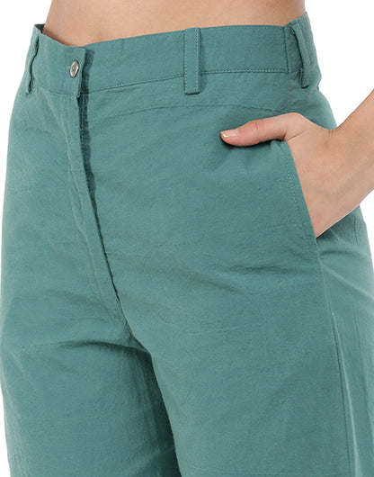 Slate Blue Wide cropped pant